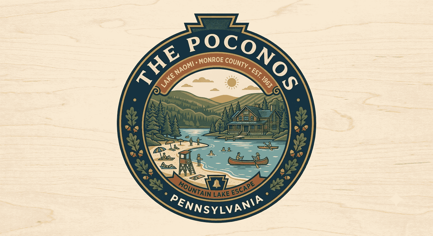 Illustrated crest of Lake Naomi, Pennsylvania